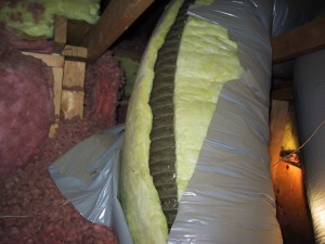 Duct insulation skin failure