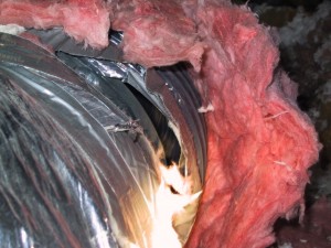Open duct seam